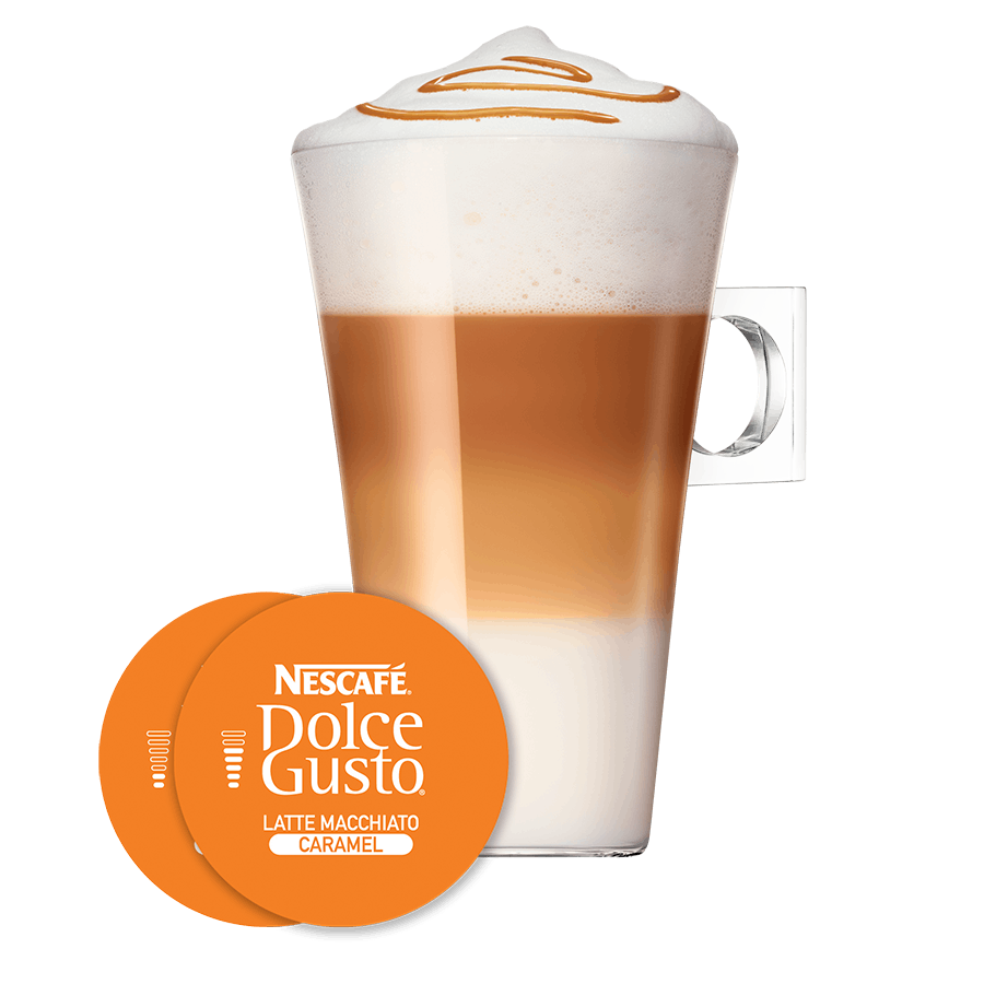 CARAMEL LATTE MACCHIATO NESCAFÉ® Dolce Gusto® kapsule a šálka